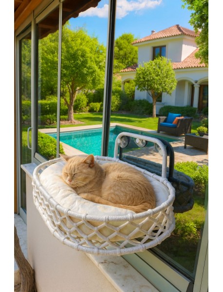 Kedi ve Küçük Irk Köpekler İçin Konforlu Yatak Yumuşak, Dayanıklı, Şık Tasarım El işçiliği Kedi ve Küçük Irk Köpekler İçin Konforlu Yatak Yumuşak, Dayanıklı, Şık Tasarım El işçiliği