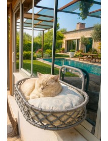 Kedi ve Küçük Irk Köpekler İçin Konforlu Yatak  Yumuşak, Dayanıklı, Şık Tasarım El işçiliği