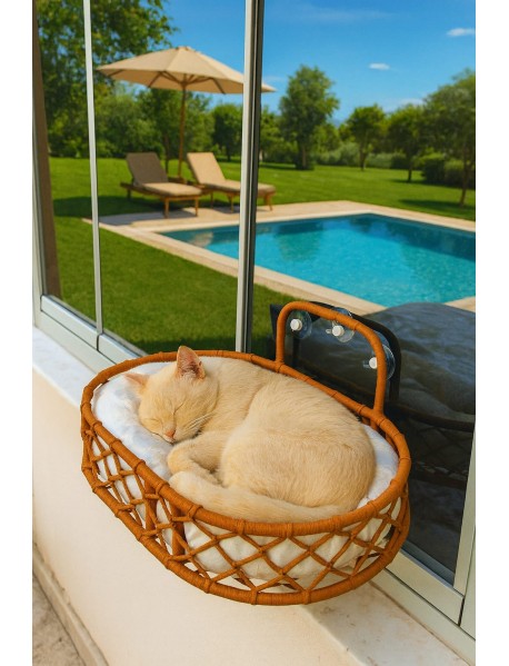 Kedi ve Küçük Irk Köpekler İçin Konforlu Yatak Yumuşak, Dayanıklı, Şık Tasarım El işçiliği Kedi ve Küçük Irk Köpekler İçin Konforlu Yatak Yumuşak, Dayanıklı, Şık Tasarım El işçiliği