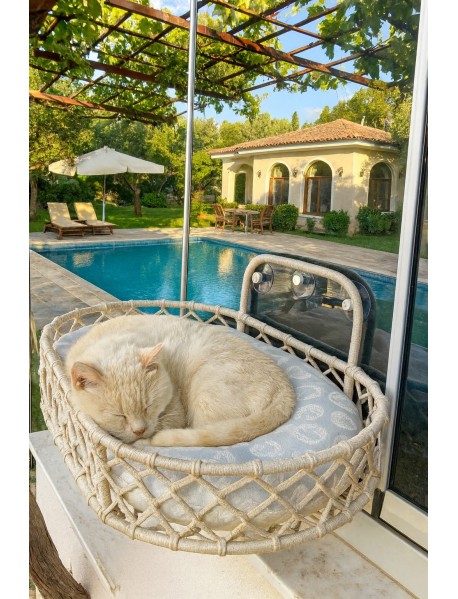 Kedi ve Küçük Irk Köpekler İçin Konforlu Yatak Yumuşak, Dayanıklı, Şık Tasarım El işçiliği Kedi ve Küçük Irk Köpekler İçin Konforlu Yatak Yumuşak, Dayanıklı, Şık Tasarım El işçiliği